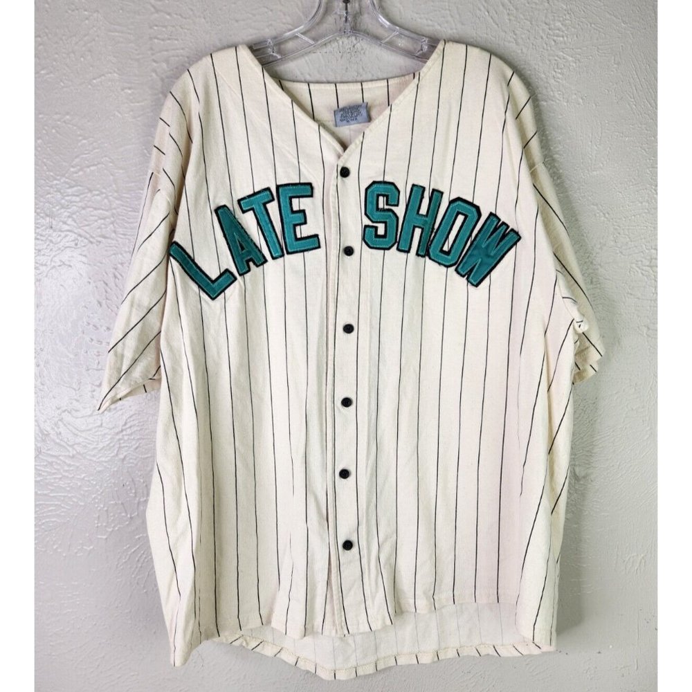 Rare Vintage Late Show XL Baseball Jersey #8 Badger Sportswear CBS58 Stitched